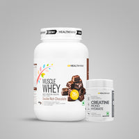 HealthFarm Muscle Whey Protein Isolate & Concentrate | Premium Blend of Whey Protein