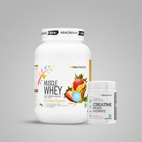 HealthFarm Muscle Whey Protein Isolate & Concentrate | Premium Blend of Whey Protein