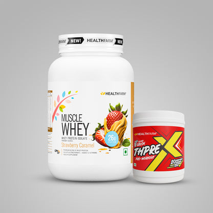 Healthfarm Muscle Whey (1KG) + ThPreX Pre Workout (20 Servings)