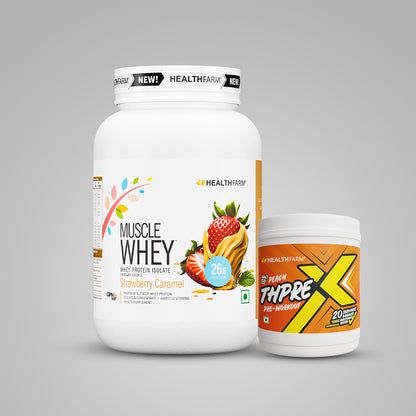 Healthfarm Muscle Whey (1KG) + ThPreX Pre Workout (20 Servings)