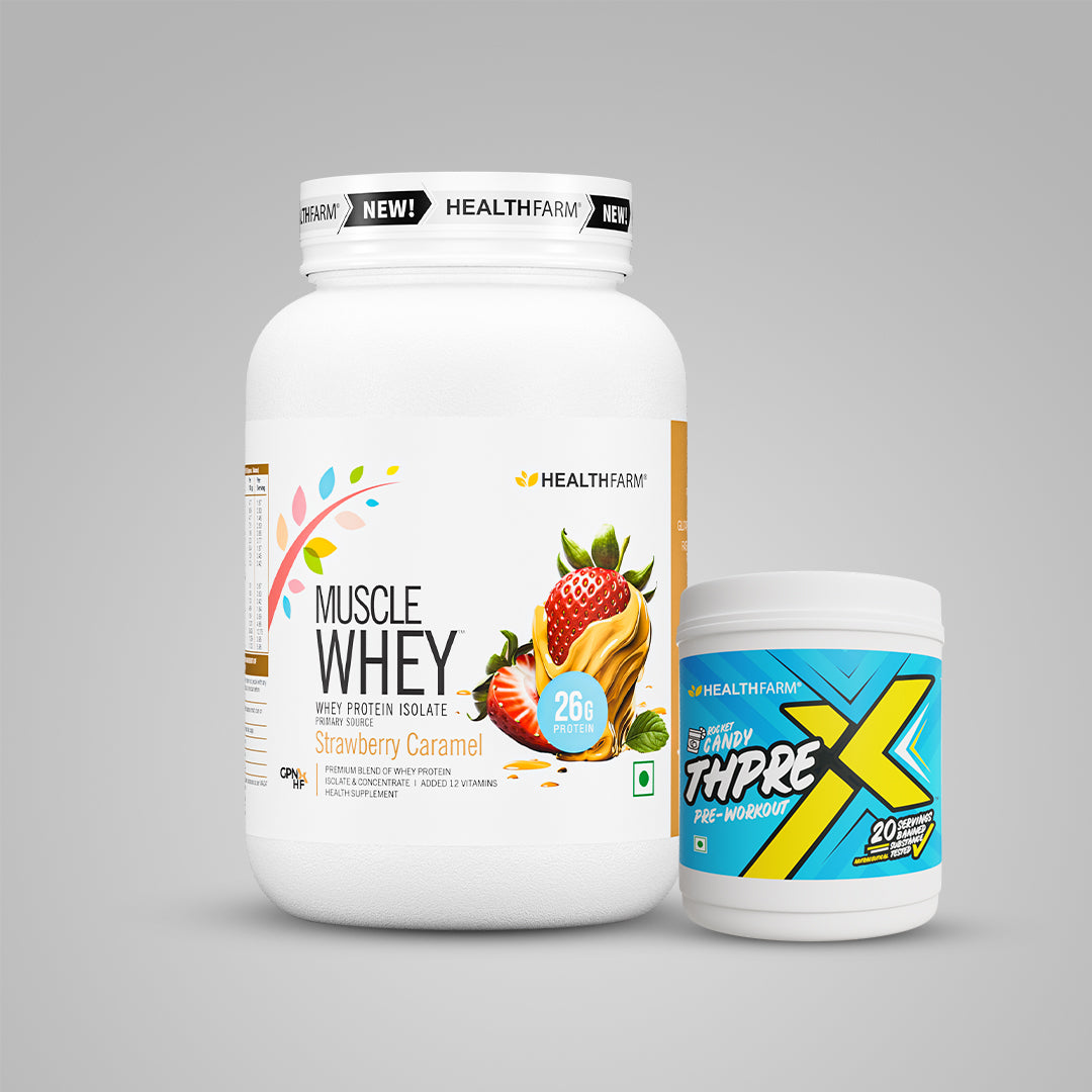 Healthfarm Muscle Whey (1KG) + ThPreX Pre Workout (20 Servings)