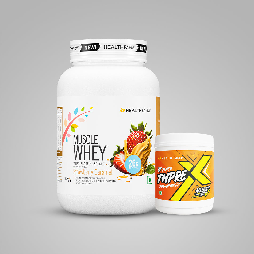 Healthfarm Muscle Whey (1Kg) + ThpreX Pre-workout (500g)