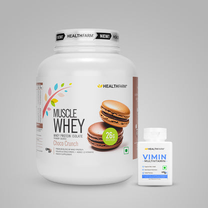 Healthfarm Muscle Whey Protein + Free Vimin