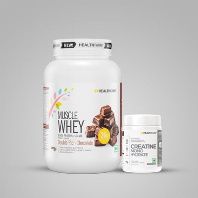 HealthFarm Muscle Whey Protein Isolate & Concentrate | Premium Blend of Whey Protein