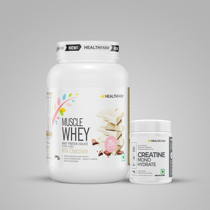 HealthFarm Muscle Whey Protein Isolate & Concentrate | Premium Blend of Whey Protein