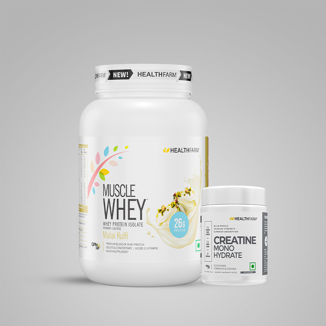 HealthFarm Muscle Whey Protein Isolate & Concentrate | Premium Blend of Whey Protein