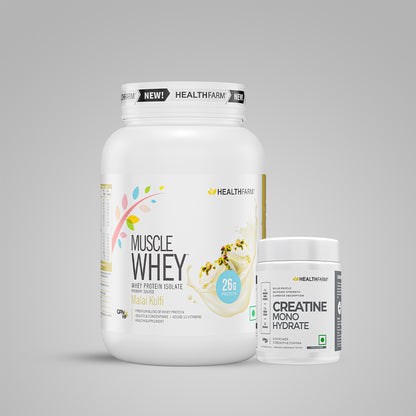 HealthFarm Muscle Whey Protein Isolate & Concentrate | Premium Blend of Whey Protein