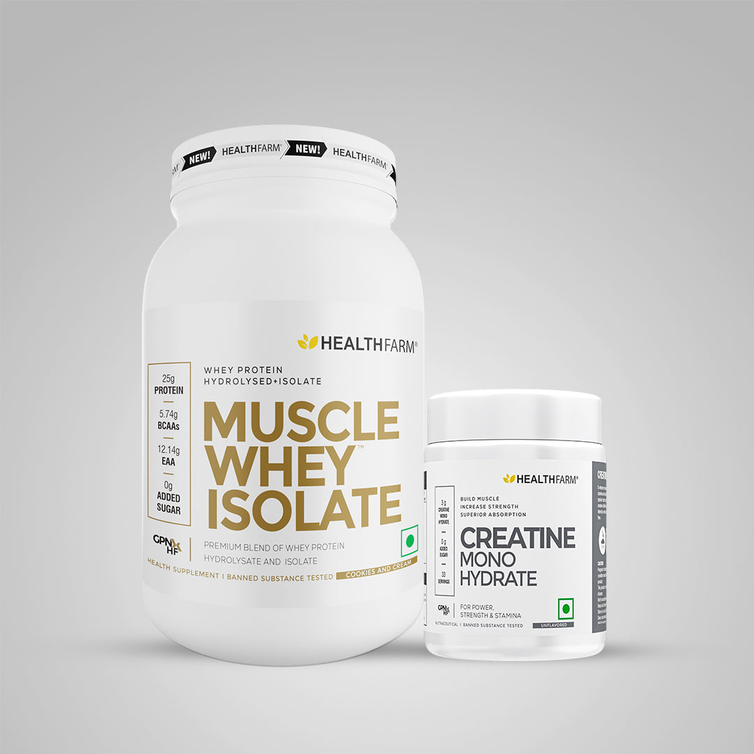 HealthFarm Muscle Whey Isolate | Premium Blend of Whey Protein Hydrolysate and Isolate