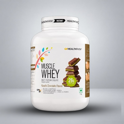 HealthFarm Muscle Whey Protein Isolate & Concentrate | Premium Blend of Whey Protein
