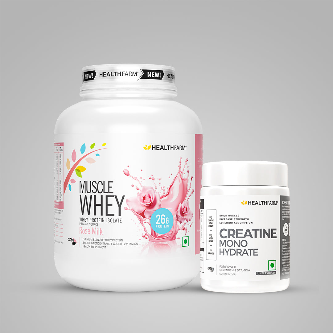 HealthFarm Muscle Whey Protein Isolate & Concentrate | Premium Blend of Whey Protein