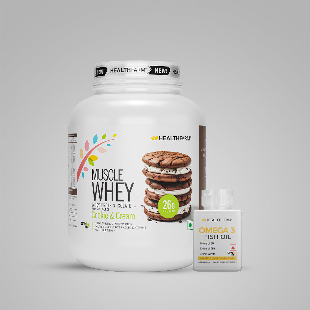 Healthfarm Muscle Whey (2Kg) + Fish Oil