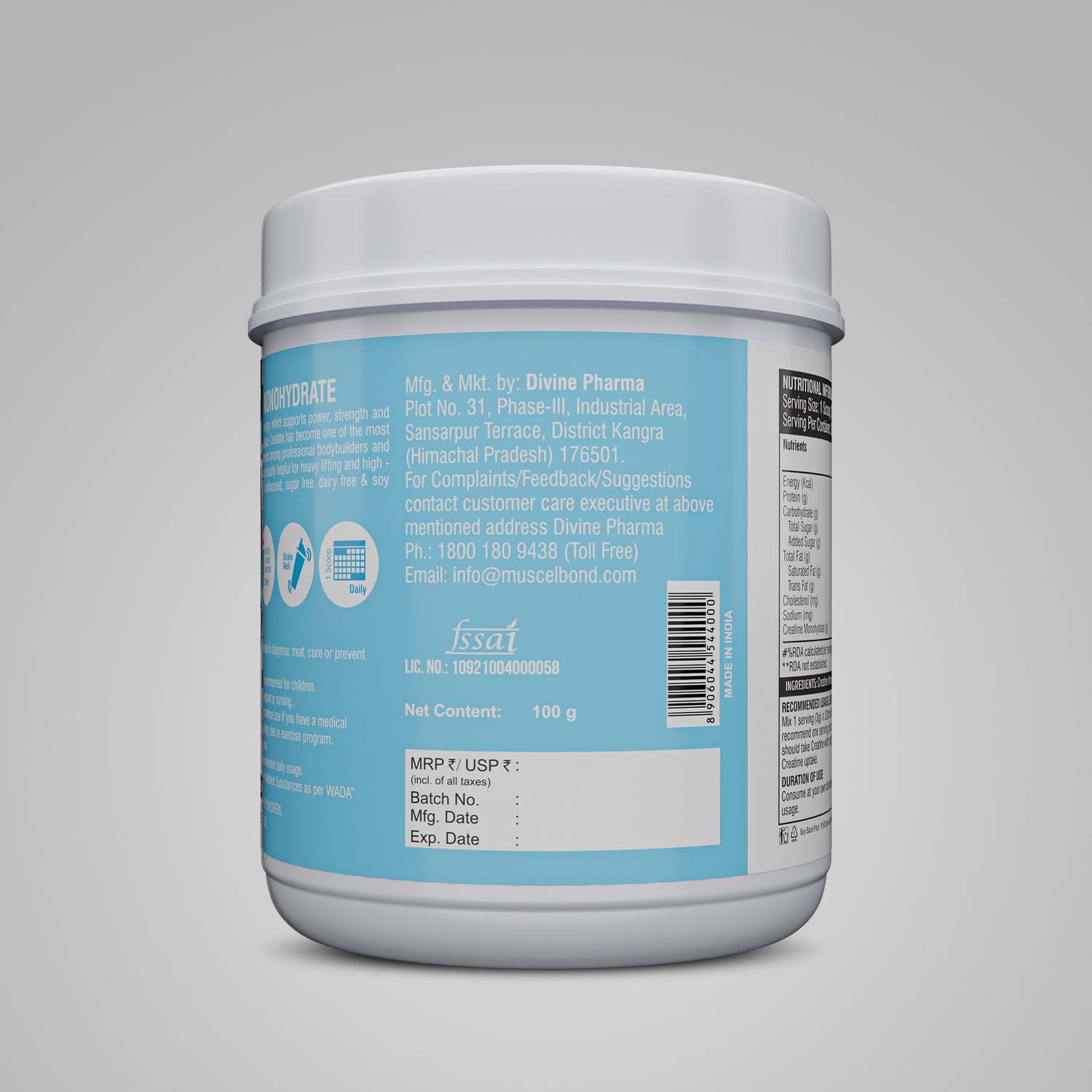 Muscelbond Creatine Hydration for Peak Performance