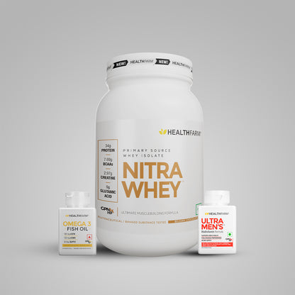 Healthfarm Nitra Whey (1Kg) + Ultra Men&