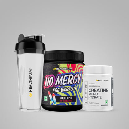 Healthfarm No Mercy Pre Workout + Creatine (100g)  + Shaker