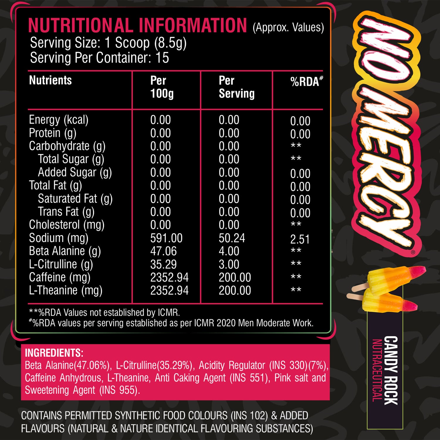 Healthfarm No Mercy Pre-Workout (130g)