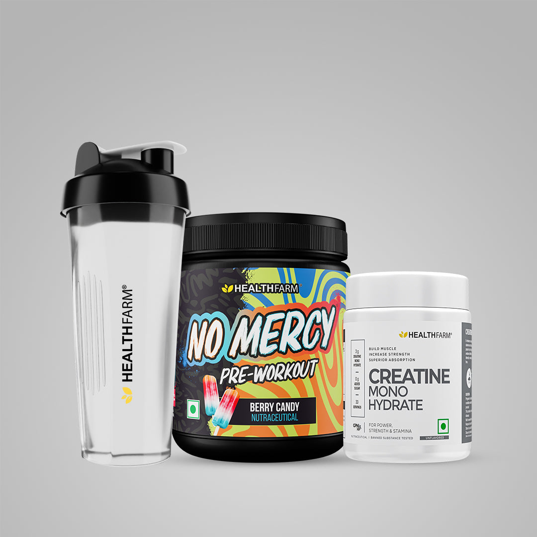 Healthfarm No Mercy Pre Workout + Creatine (100g)  + Shaker