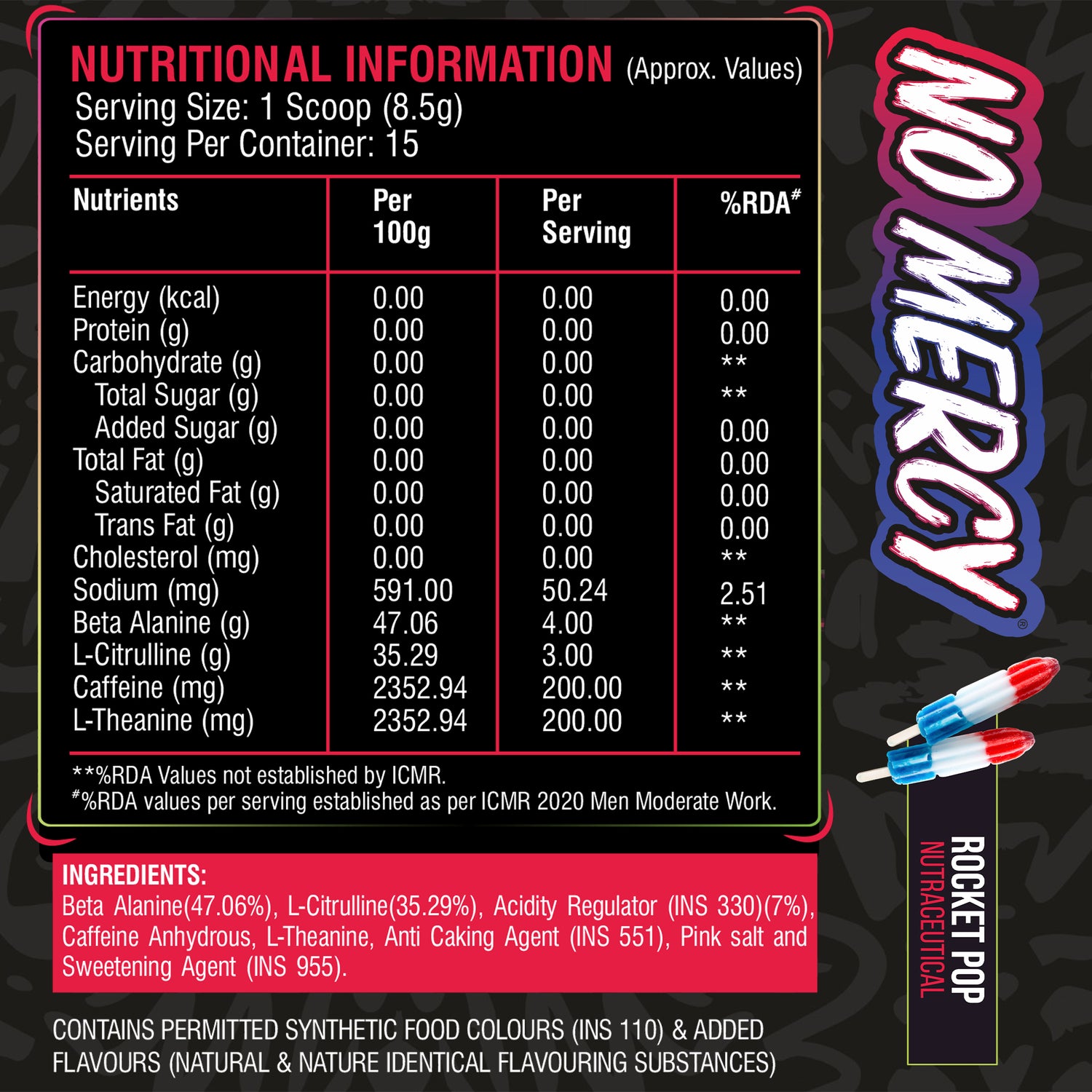 Healthfarm No Mercy Pre-Workout (130g)