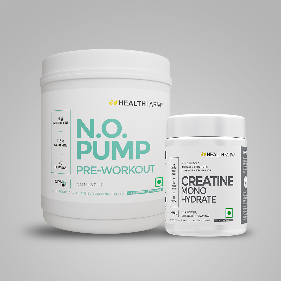 Healthfarm N.O Pump + Creatine Monohydrate (100g)