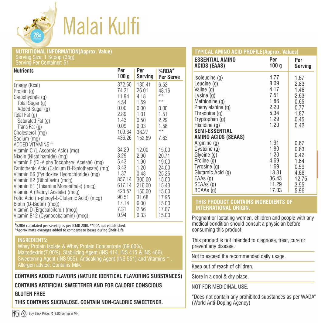 HealthFarm Muscle Whey Protein Isolate &amp; Concentrate | Premium Blend of Whey Protein