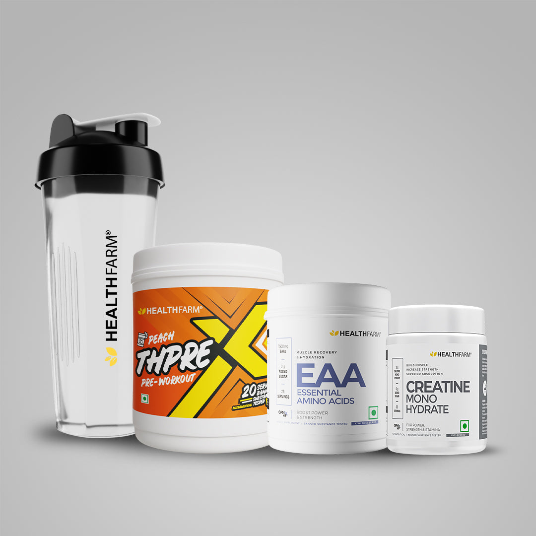 Healthfarm Muscle EAA + Creatine (100g) + ThPrex (250g) + Free Shaker