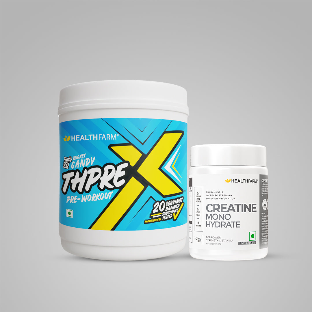 Healthfarm ThpreX Pre Workout (250g) + Creatine Monohydrate (50g)