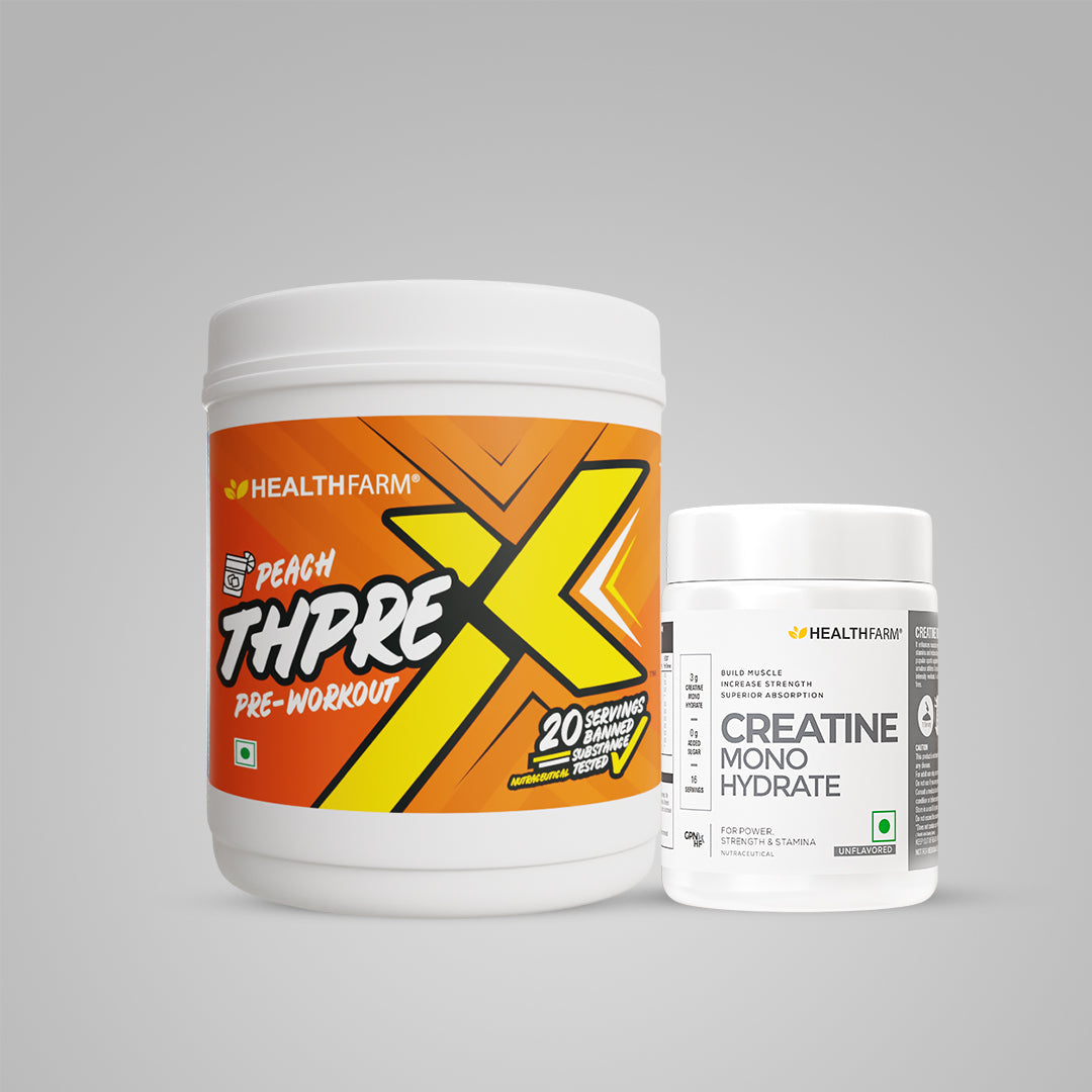 Healthfarm ThpreX Pre Workout (250g) + Creatine Monohydrate (50g)