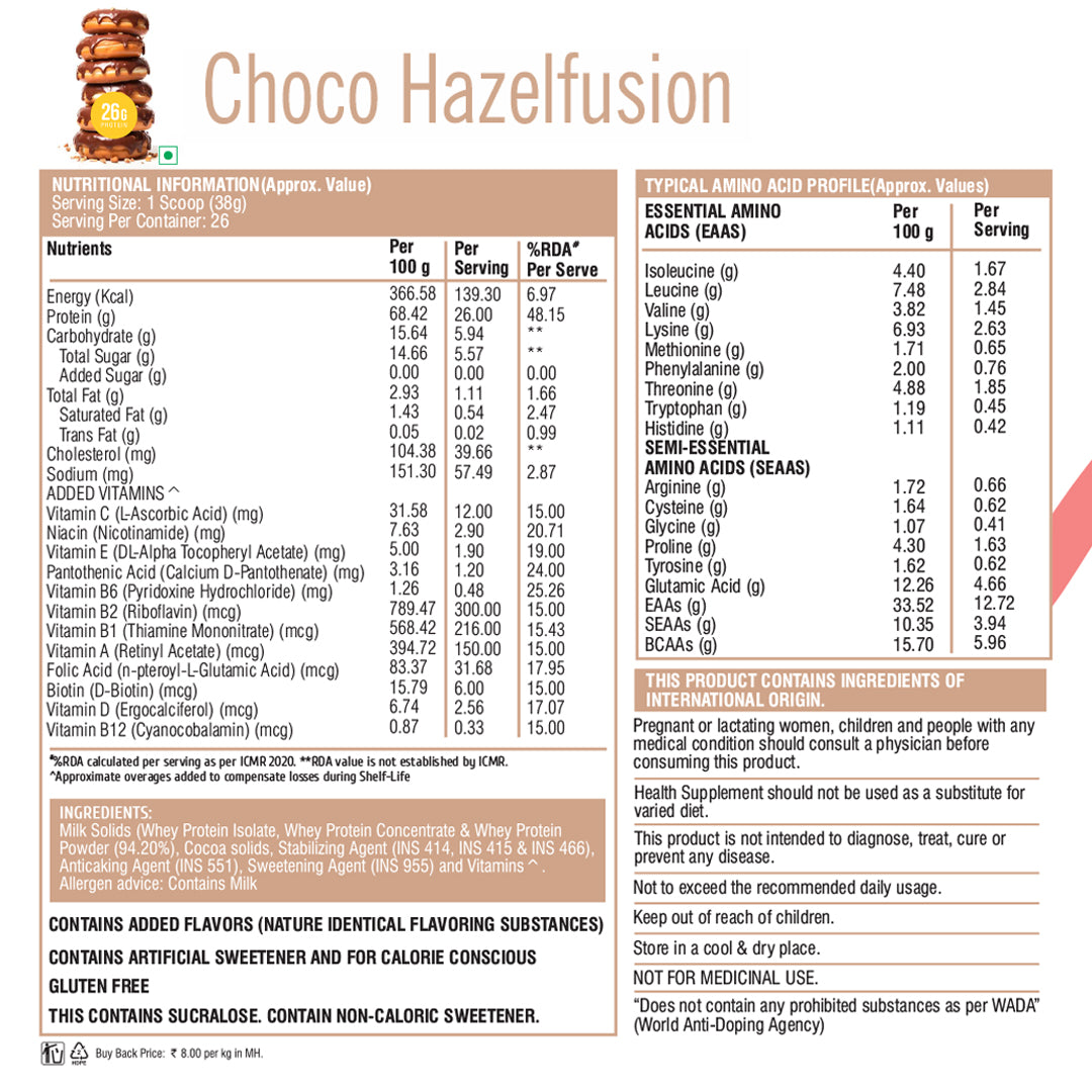 HealthFarm Muscle Whey Protein Isolate & Concentrate | Premium Blend of Whey Protein