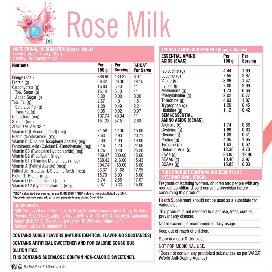 HealthFarm Muscle Whey Protein Isolate &amp; Concentrate | Premium Blend of Whey Protein