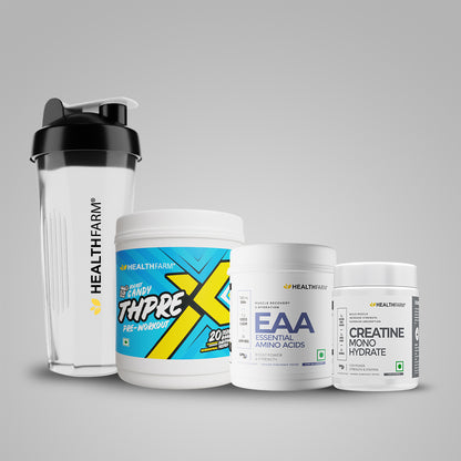 Healthfarm Muscle EAA + Creatine (100g) + ThPrex (250g) + Free Shaker