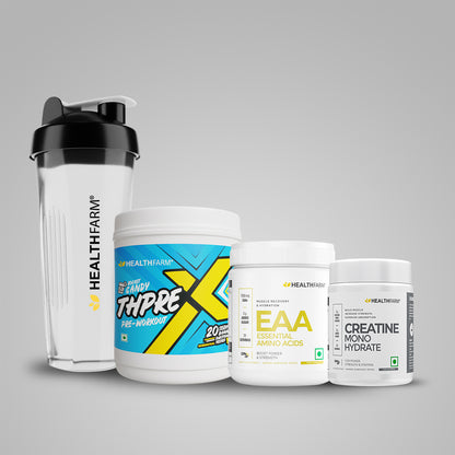 Healthfarm Muscle EAA + Creatine (100g) + ThPrex (250g) + Free Shaker