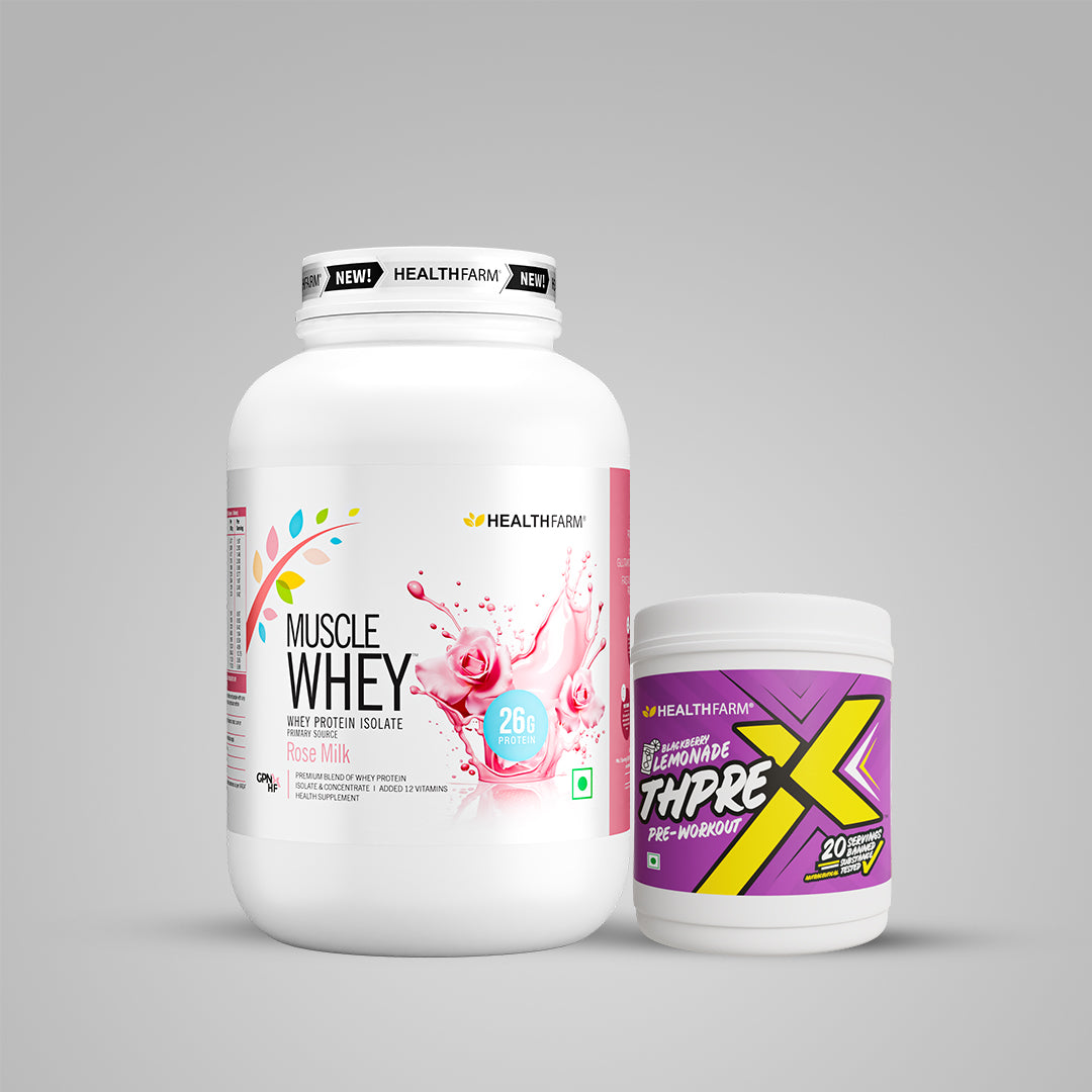 Healthfarm Muscle Whey (1KG) + ThPreX Pre Workout (20 Servings)