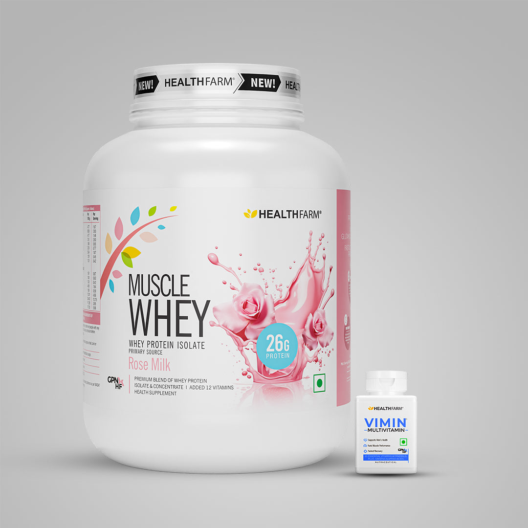 Healthfarm Muscle Whey Protein + Free Vimin