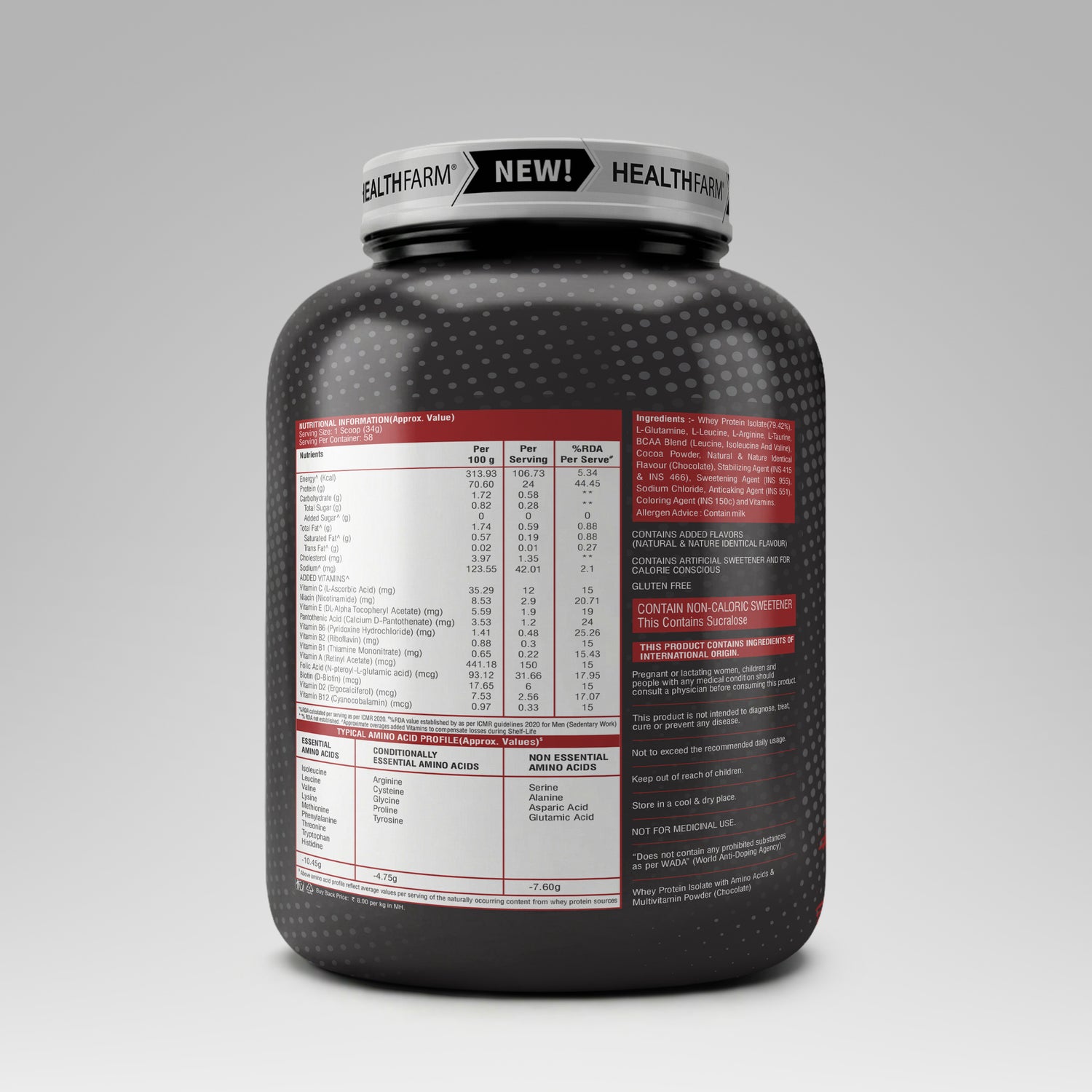 Healthfarm ISOMAX Whey Isolate – 24g Protein