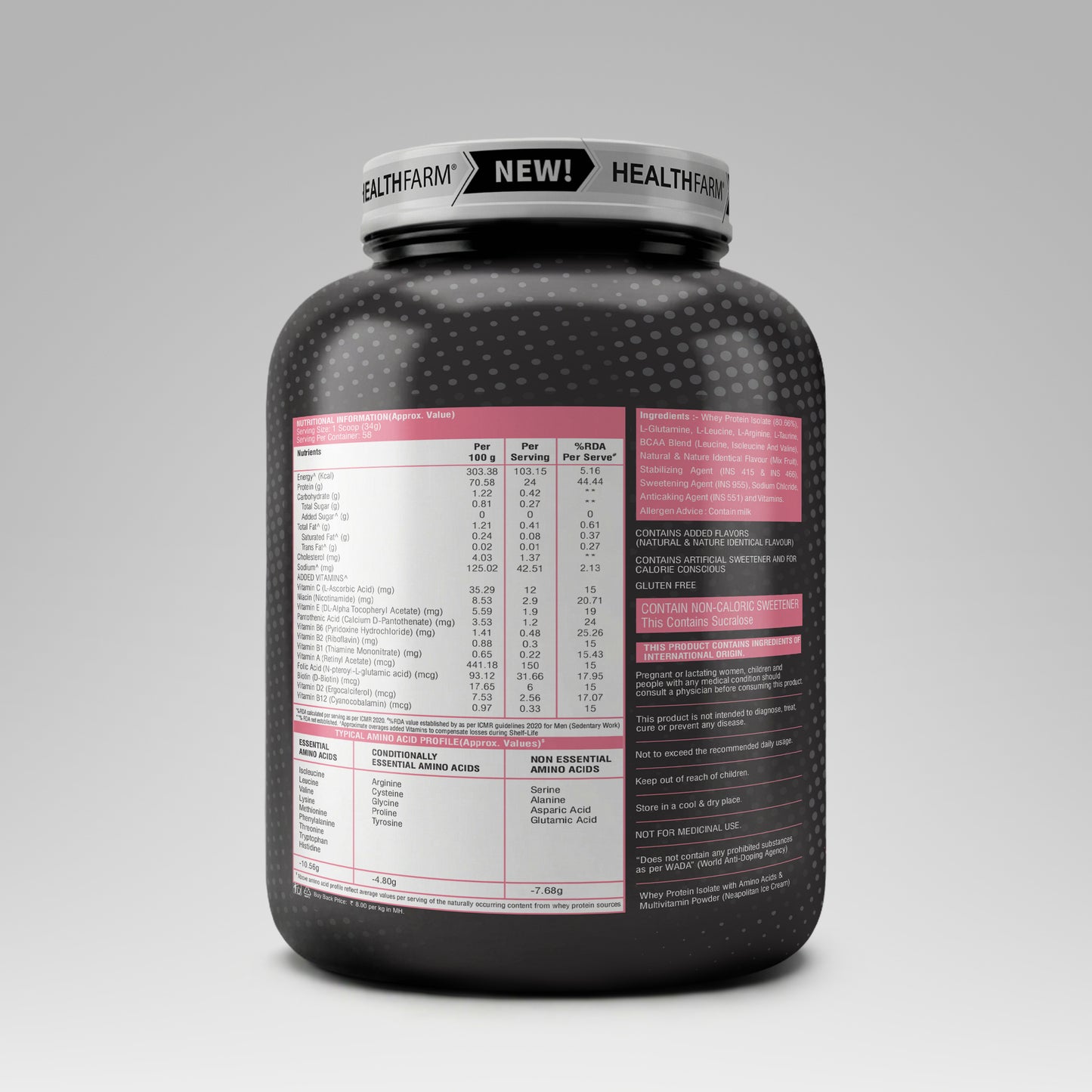Healthfarm ISOMAX Whey Isolate – 24g Protein