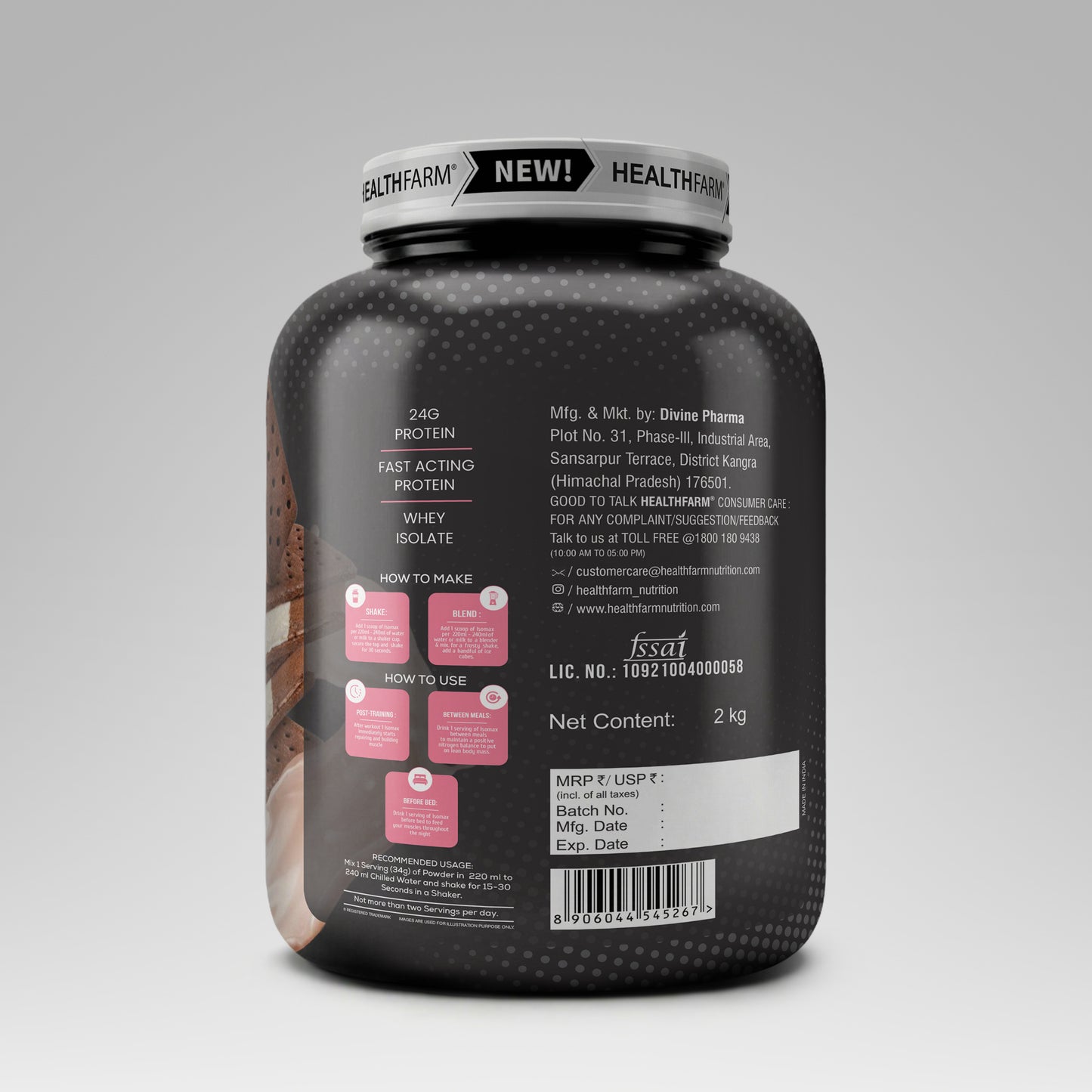 Healthfarm ISOMAX Whey Isolate – 24g Protein