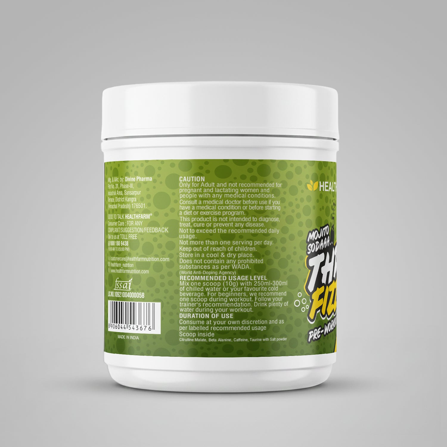 Healthfarm ThPreX Fizz Pre-Workout Supplement | 400g