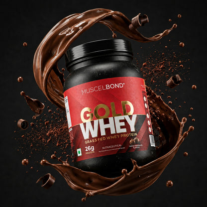 MuscelBond Gold Whey – Grass Fed Whey Protein | 26g Protein per Serving