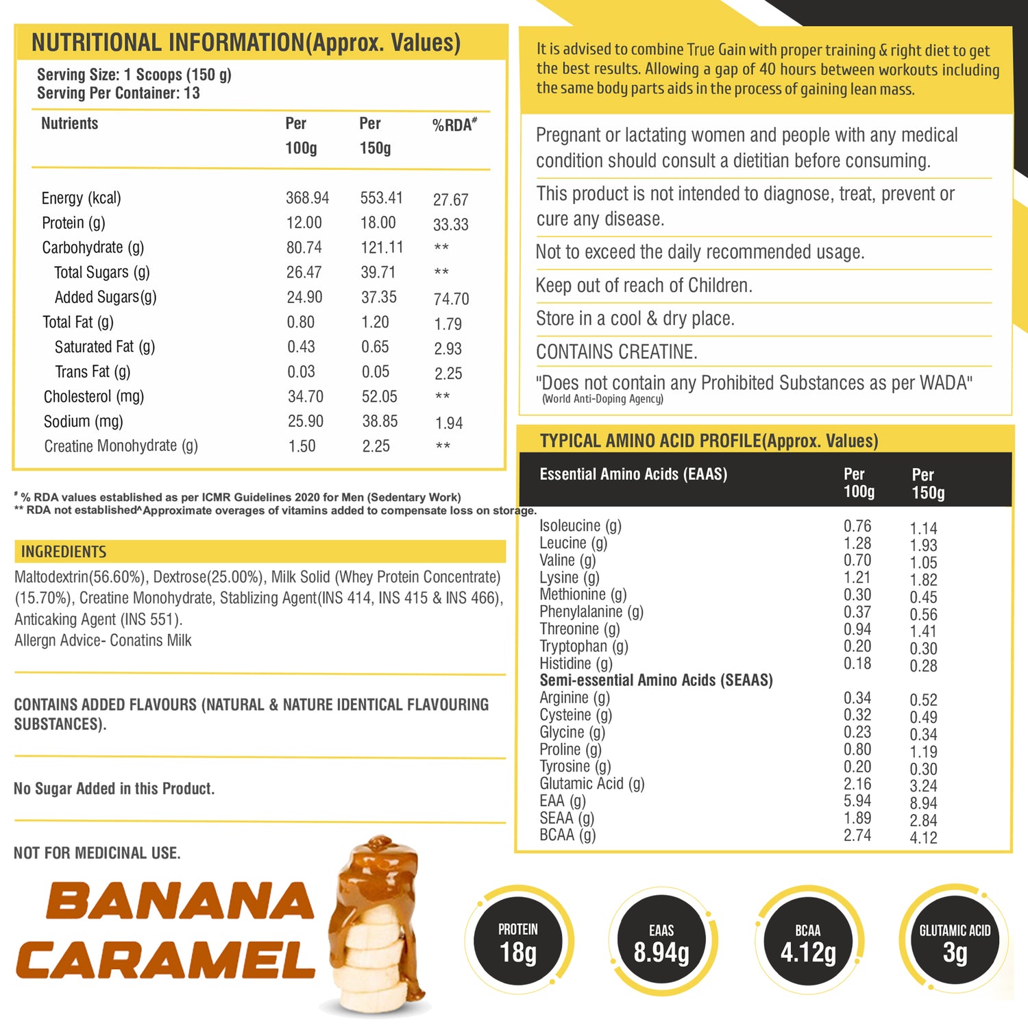 HealthFarm TrueGain Protein Powder