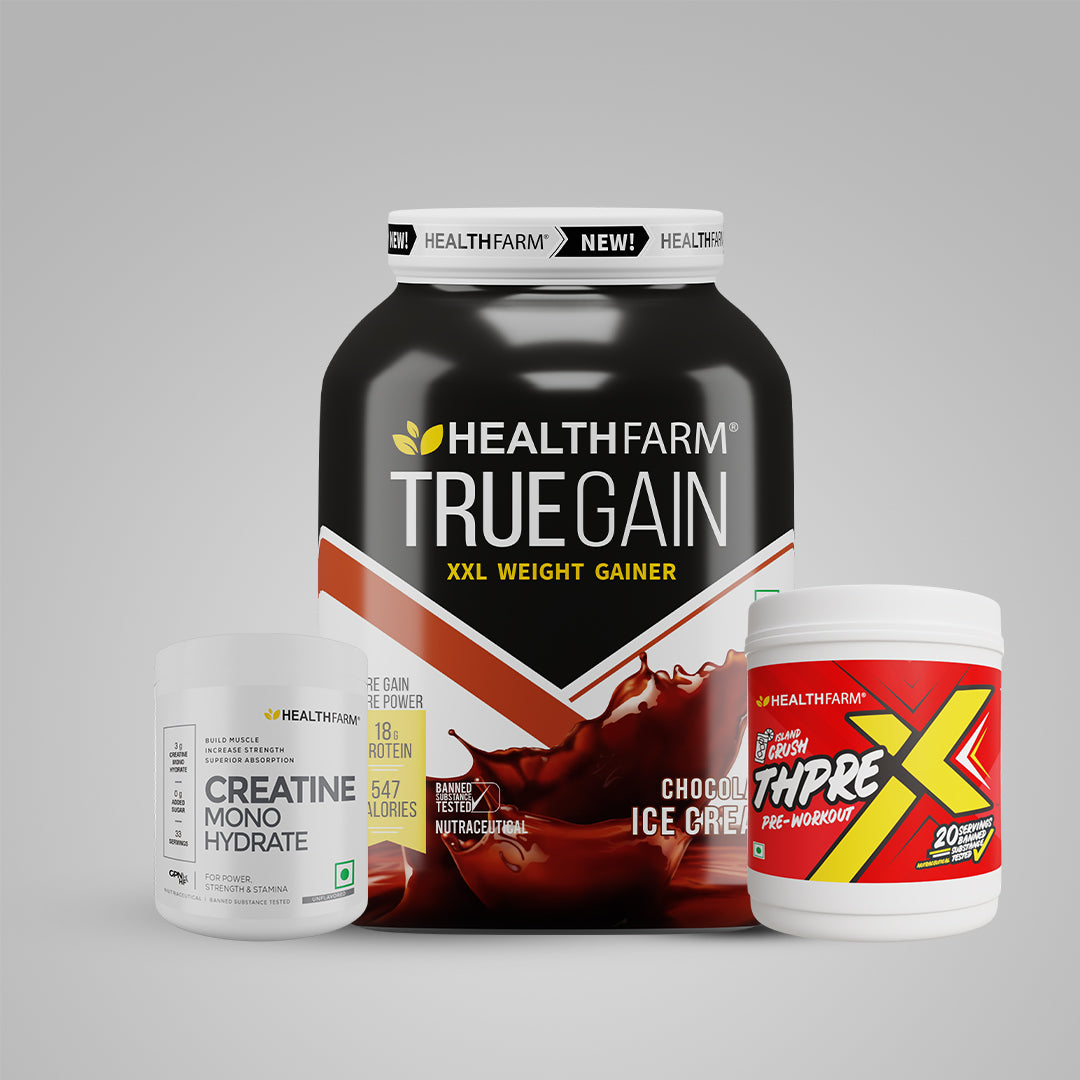 Healthfarm TrueGain (2Kg) + Thprex (250g) + Creatine (100g)