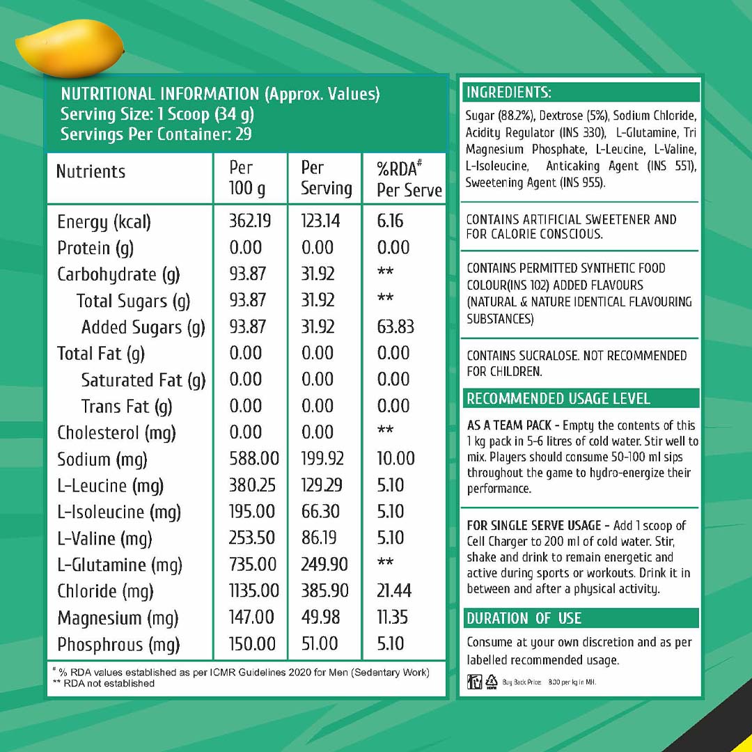 Healthfarm Cell Charger Instant Energy