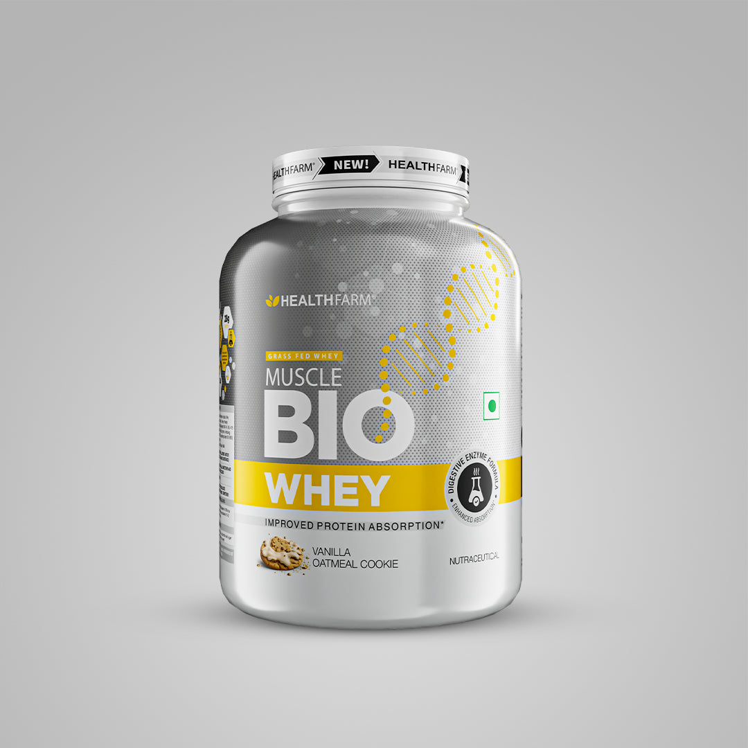 Healthfarm Muscle Bio Whey | Grass Fed Protein | Improved Protein Absorption