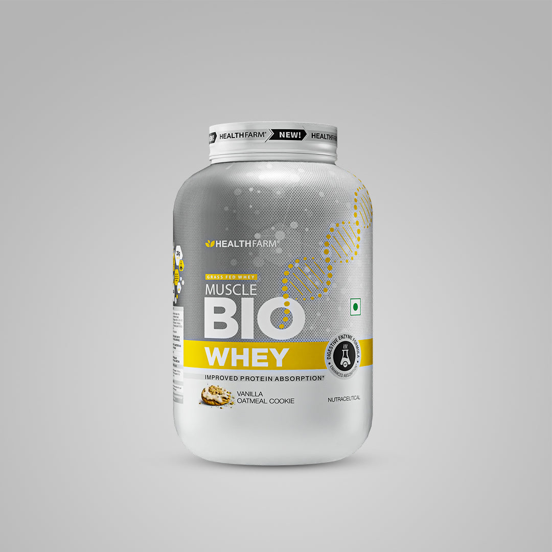 Healthfarm Muscle Bio Whey | Grass Fed Protein | Improved Protein Absorption