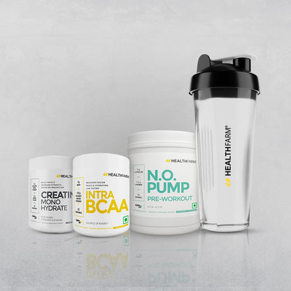 Healthfarm N.O Pump + Intra BCAA + Creatine (100g) + Free Shaker