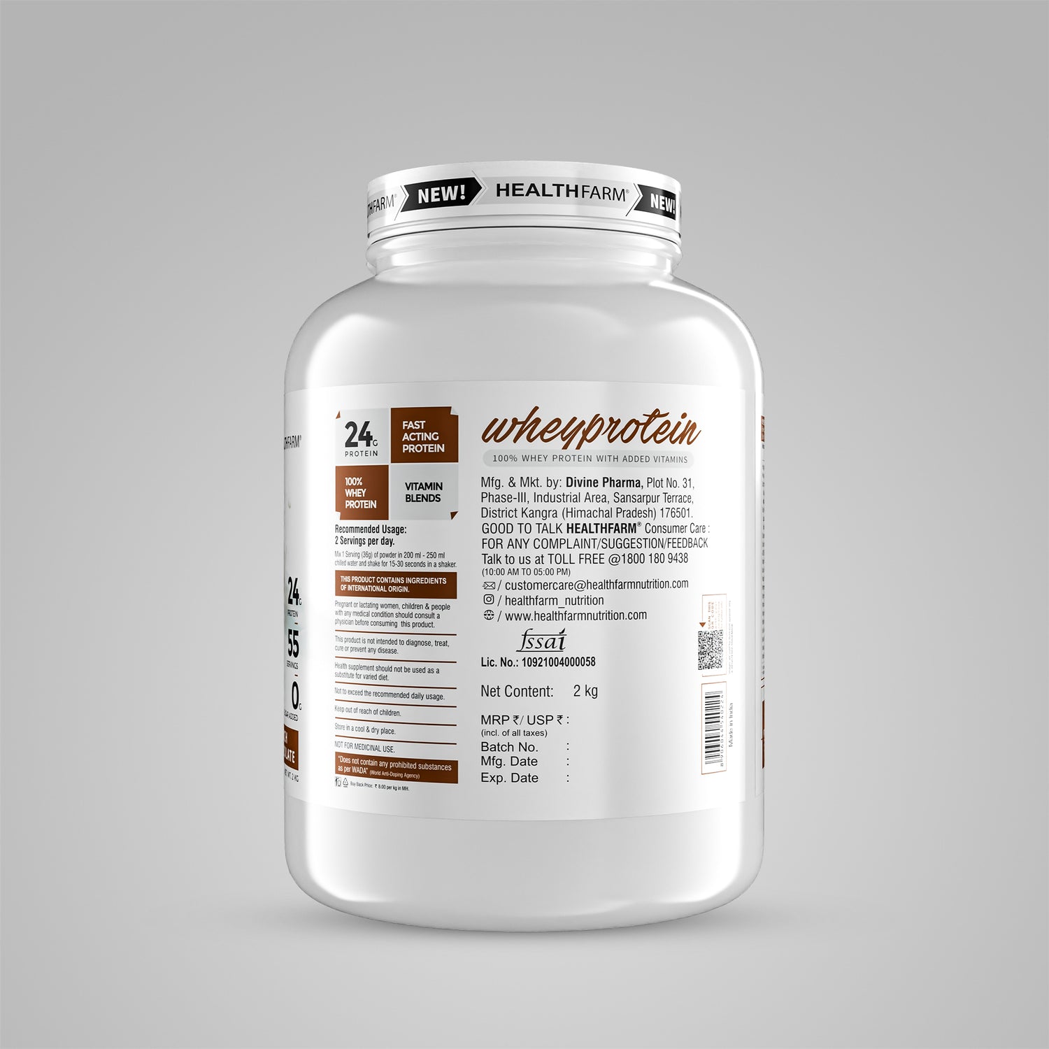 HealthFarm Whey Protein Plus with Added Vitamins