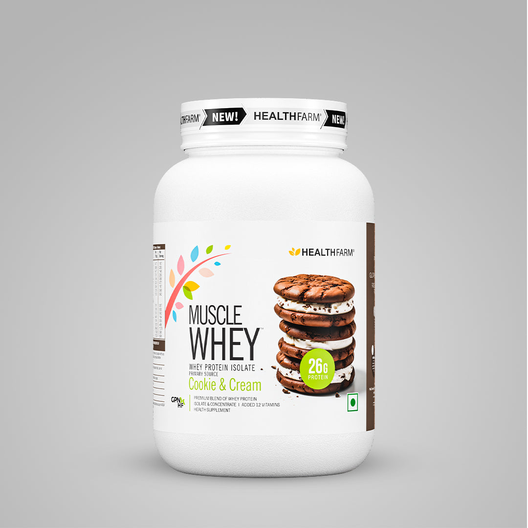 Healthfarm Muscle Whey (1Kg) + Creatine Monohydrate (250g)