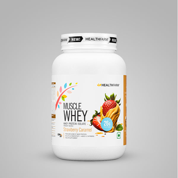 HealthFarm Muscle Whey Protein Isolate & Concentrate | Premium Blend of Whey Protein