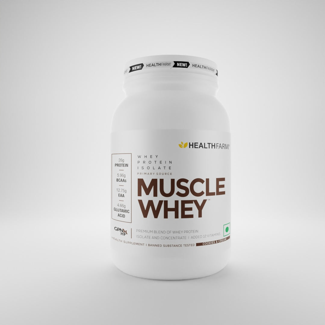 HealthFarm Muscle Whey Protein + Free HF T-Shirt - Healthfarm Nutrition