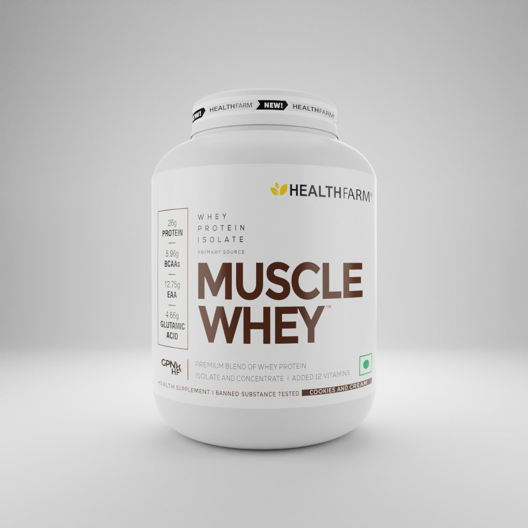 HealthFarm Muscle Whey Protein + Free HF T-Shirt - Healthfarm Nutrition