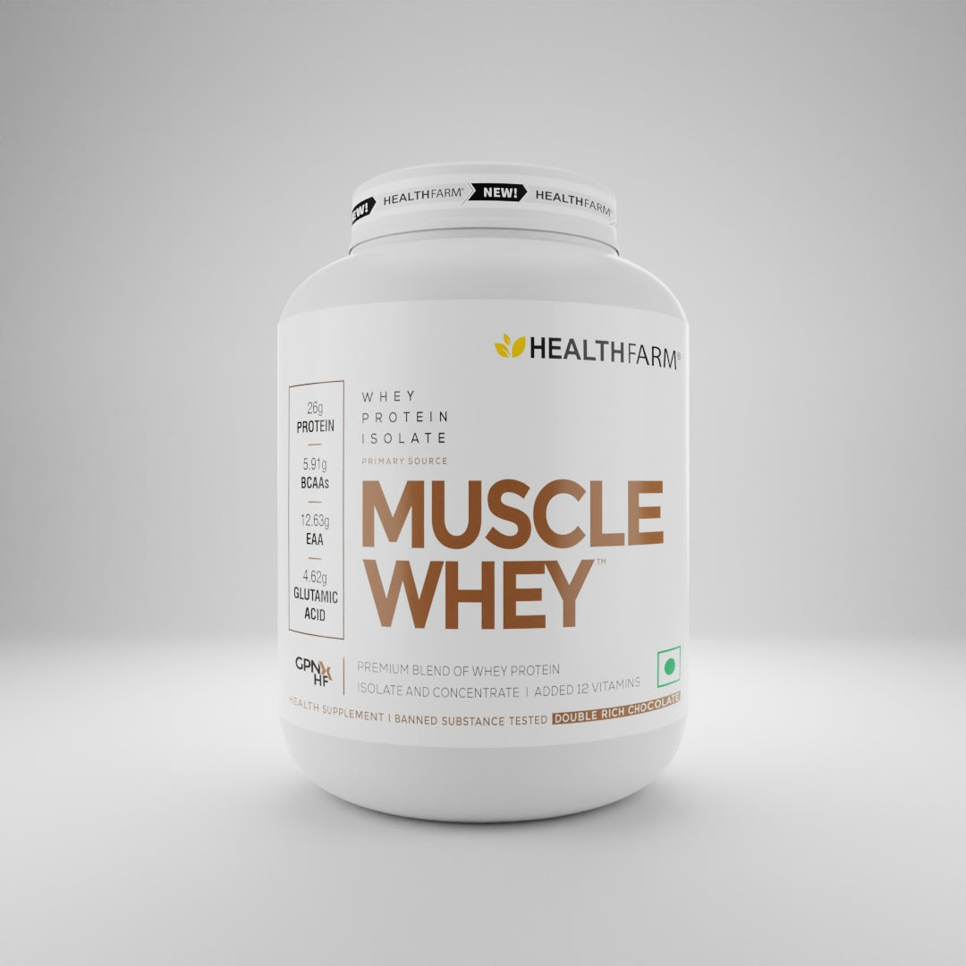 HealthFarm Muscle Whey Protein + Free HF T-Shirt - Healthfarm Nutrition