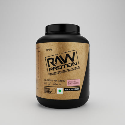 RAW WHEY PROTEIN - CARAMEL STRAWBERRY